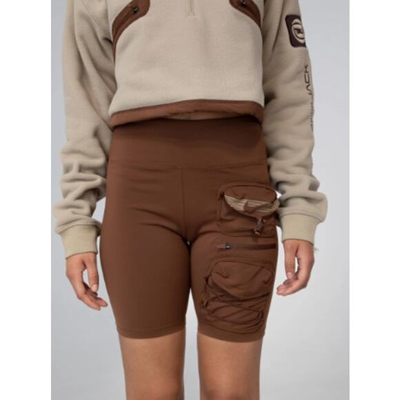 NIKE Cactus Jack Shorts Womens Cocao Wow Brown New Small - Picture 4 of 12